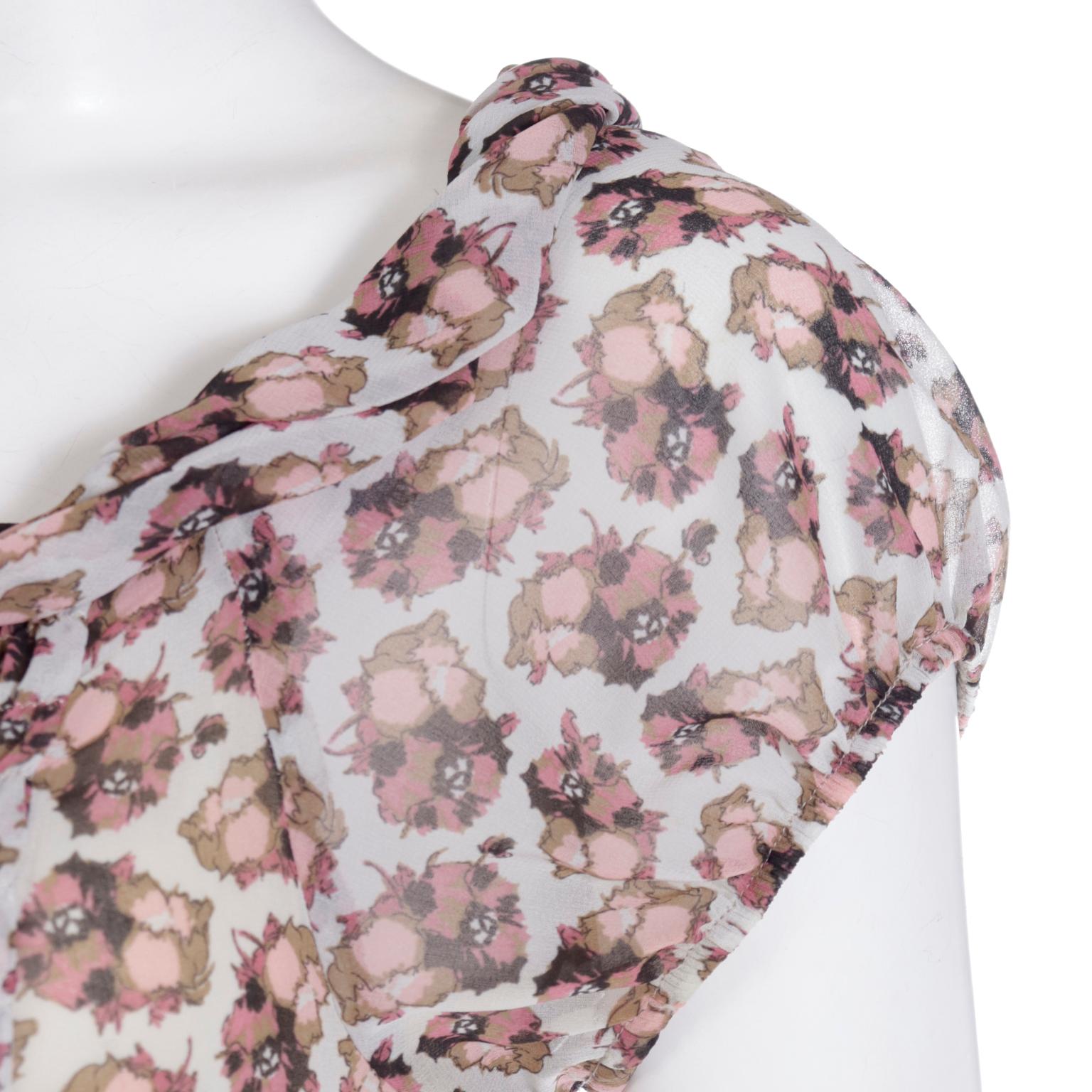 Dries Van Noten mini-robe à fleurs avec ourlet en dentelle au crochet en vente 5