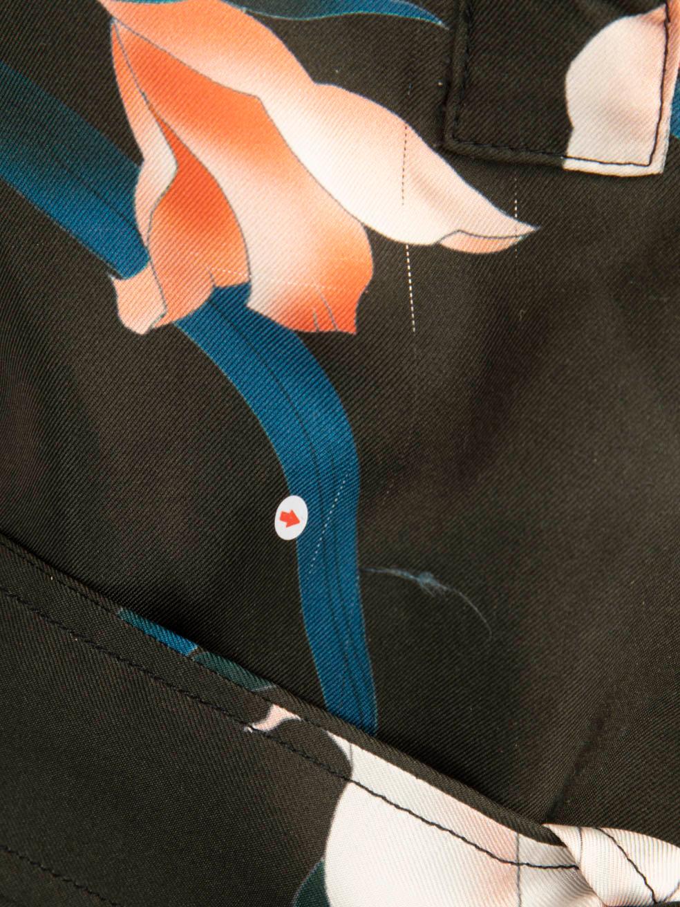 Dries Van Noten Floral Print Midi Belted Dress Size XL 1