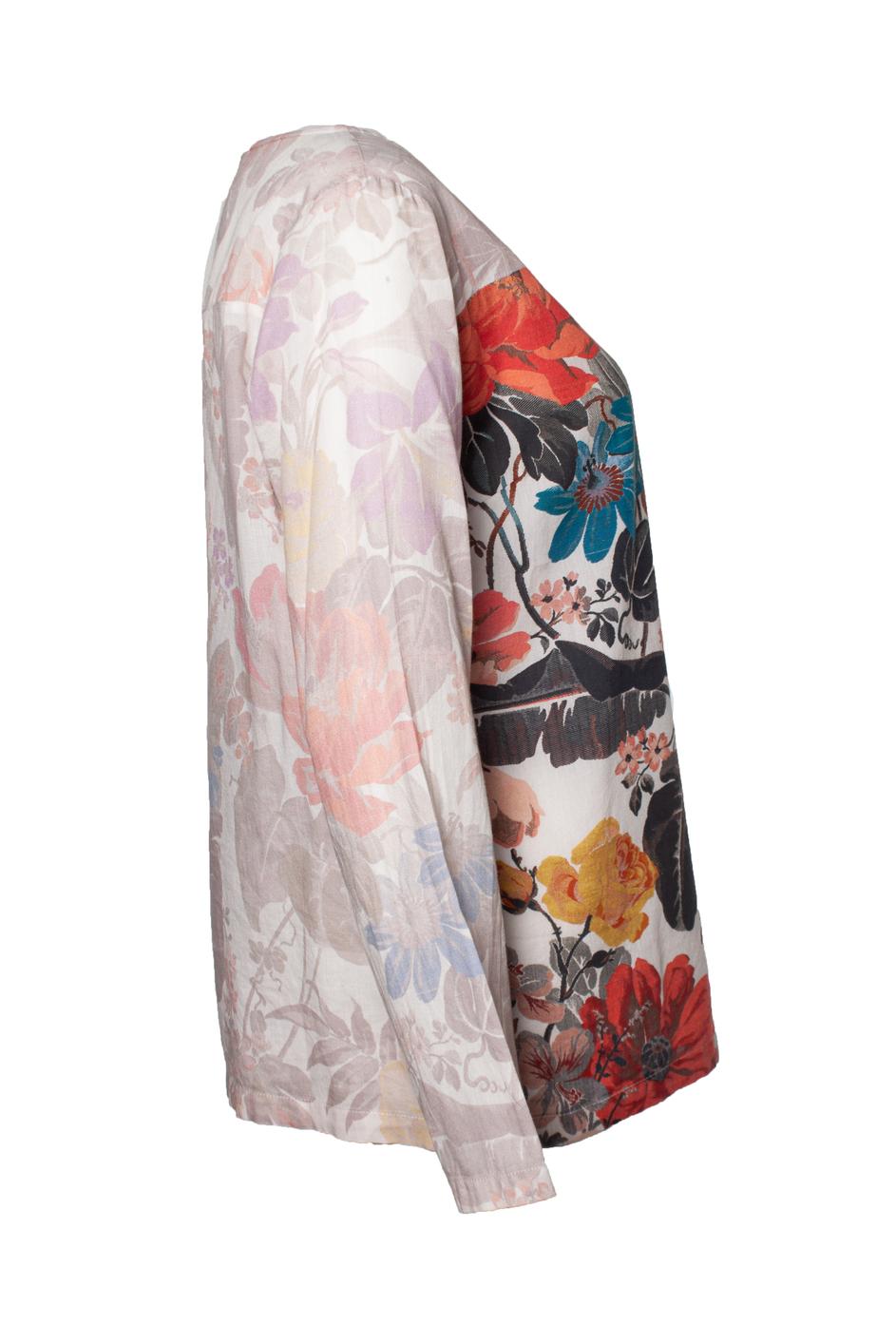 Beige Dries van noten, Floral top with long sleeves For Sale