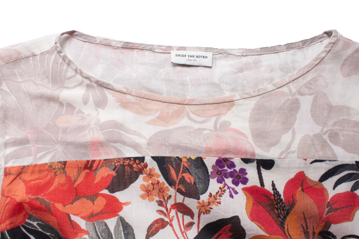 Dries van noten, Floral top with long sleeves For Sale 1