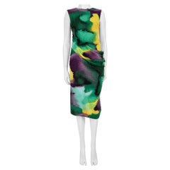 Dries Van Noten Fringed Ruched Midi Dress Size S