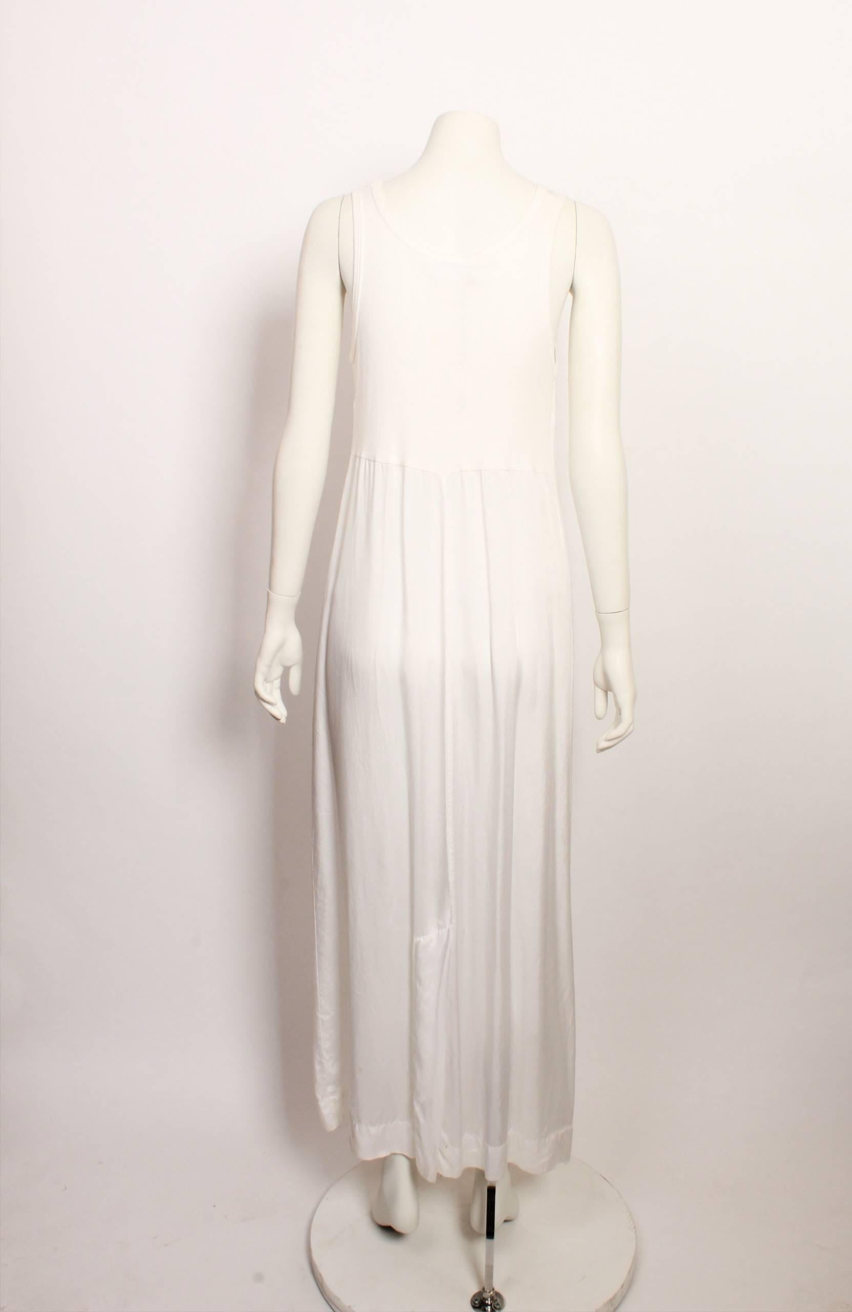 Dries Van Noten Full Length White Singlet Style Dress im Zustand „Gut“ im Angebot in Melbourne, Victoria
