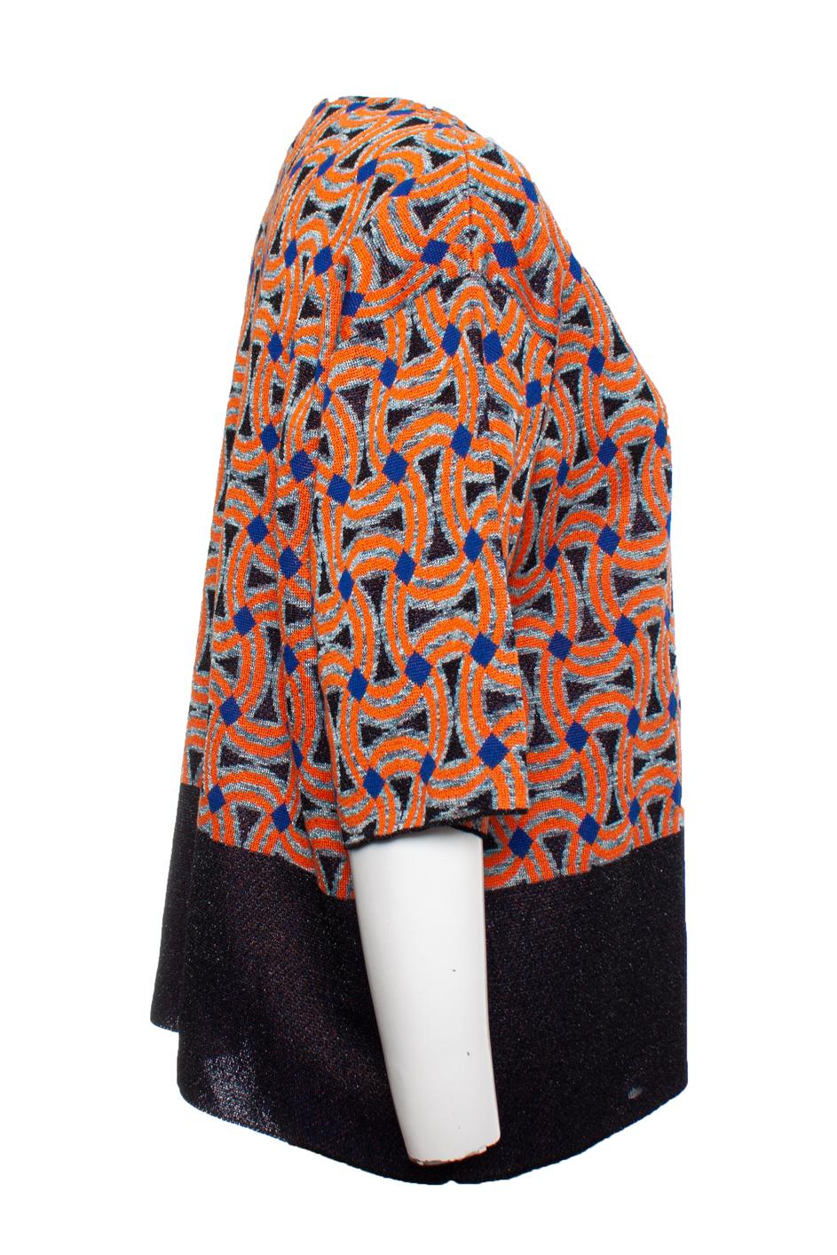 Dries van Noten, Geometric lurex top For Sale 1