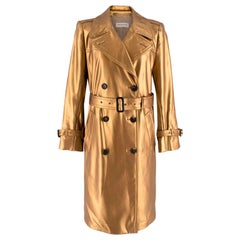 Dries Van Noten Gold Trench Coat - Size US6