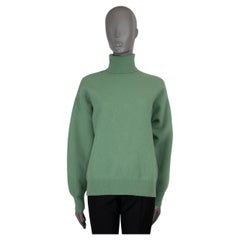 DRIES VAN NOTEN verde in lana spazzolata 2023 TERESIA OVERSIZED TURTLENECK Maglione XS
