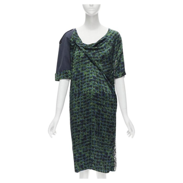 dries van noten green dress Dries Van Noten // Embroidered Halter Dress – VSP Consignment main image 1