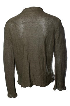 Dries van Noten, green ruffled cardigan