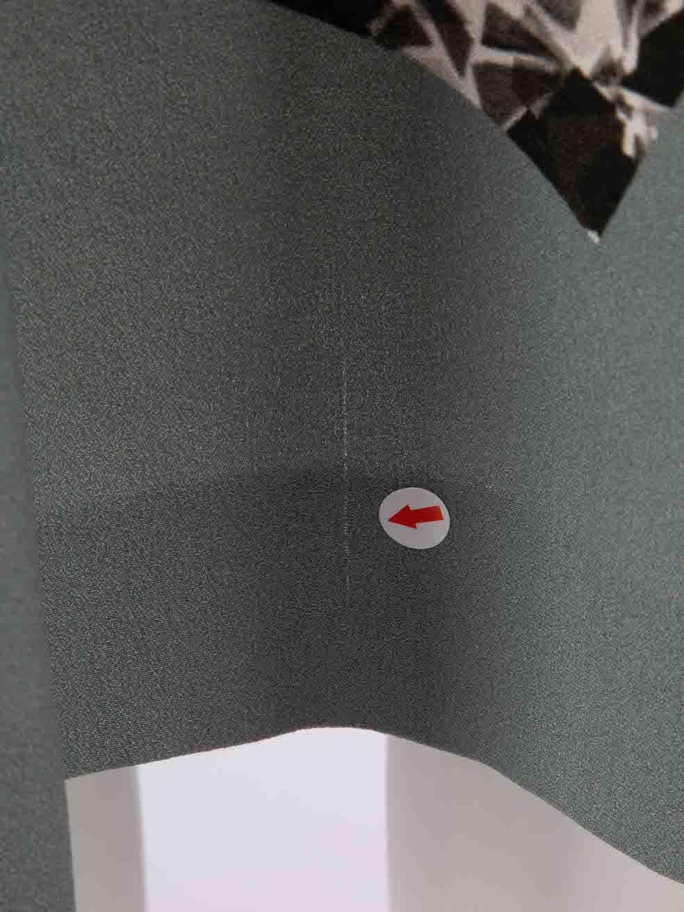 Dries Van Noten Grey Abstract Print Midi Dress Size XL 3