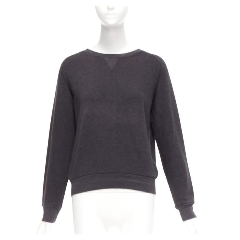 DRIES VAN NOTEN maglione con zip posteriore in misto cotone grigio argento S in vendita