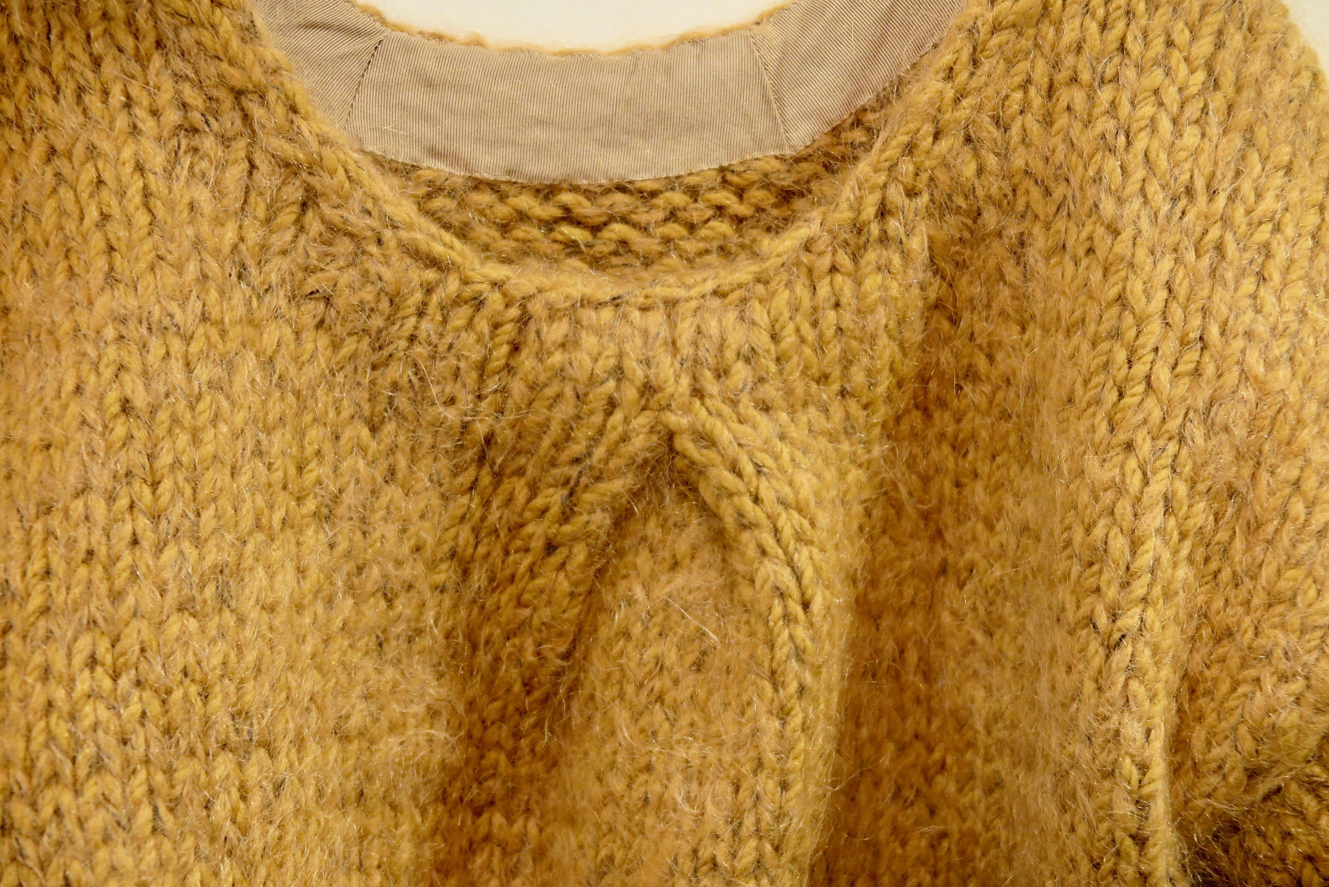 Brown Dries Van Noten Hand Knit Sweater For Sale