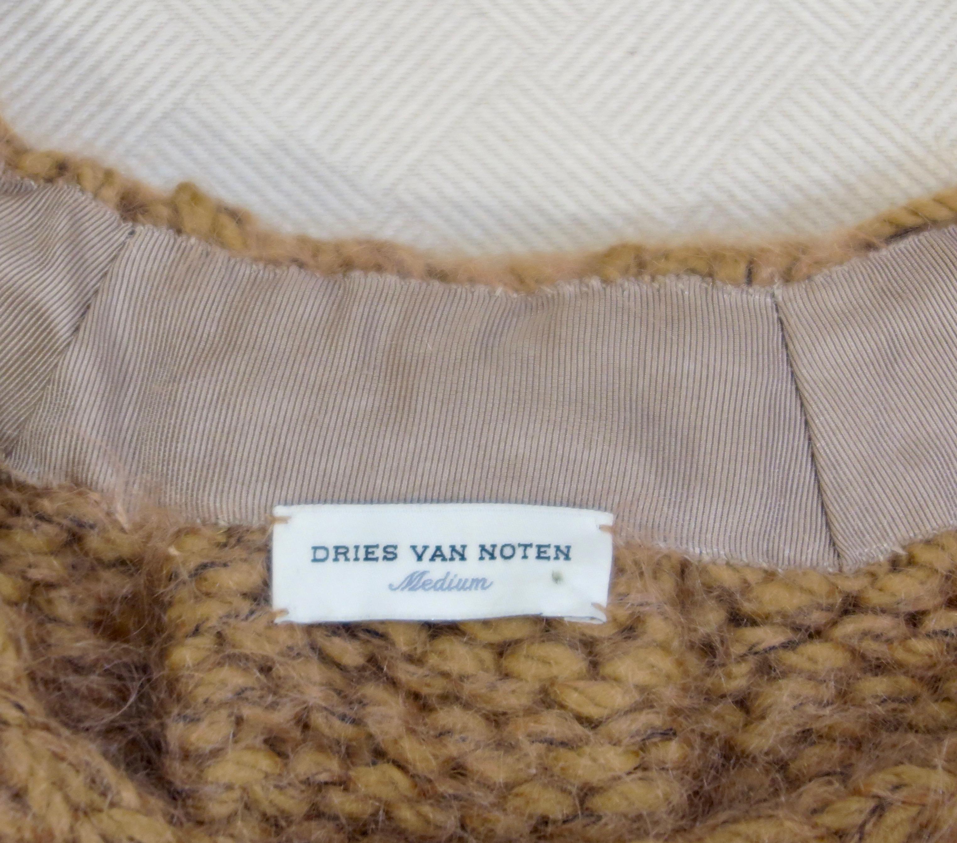 Women's Dries Van Noten Hand Knit Sweater For Sale
