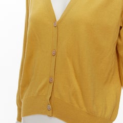 DRIES VAN NOTEN Italian Yarn wool silk blend yellow cardigan sweater S