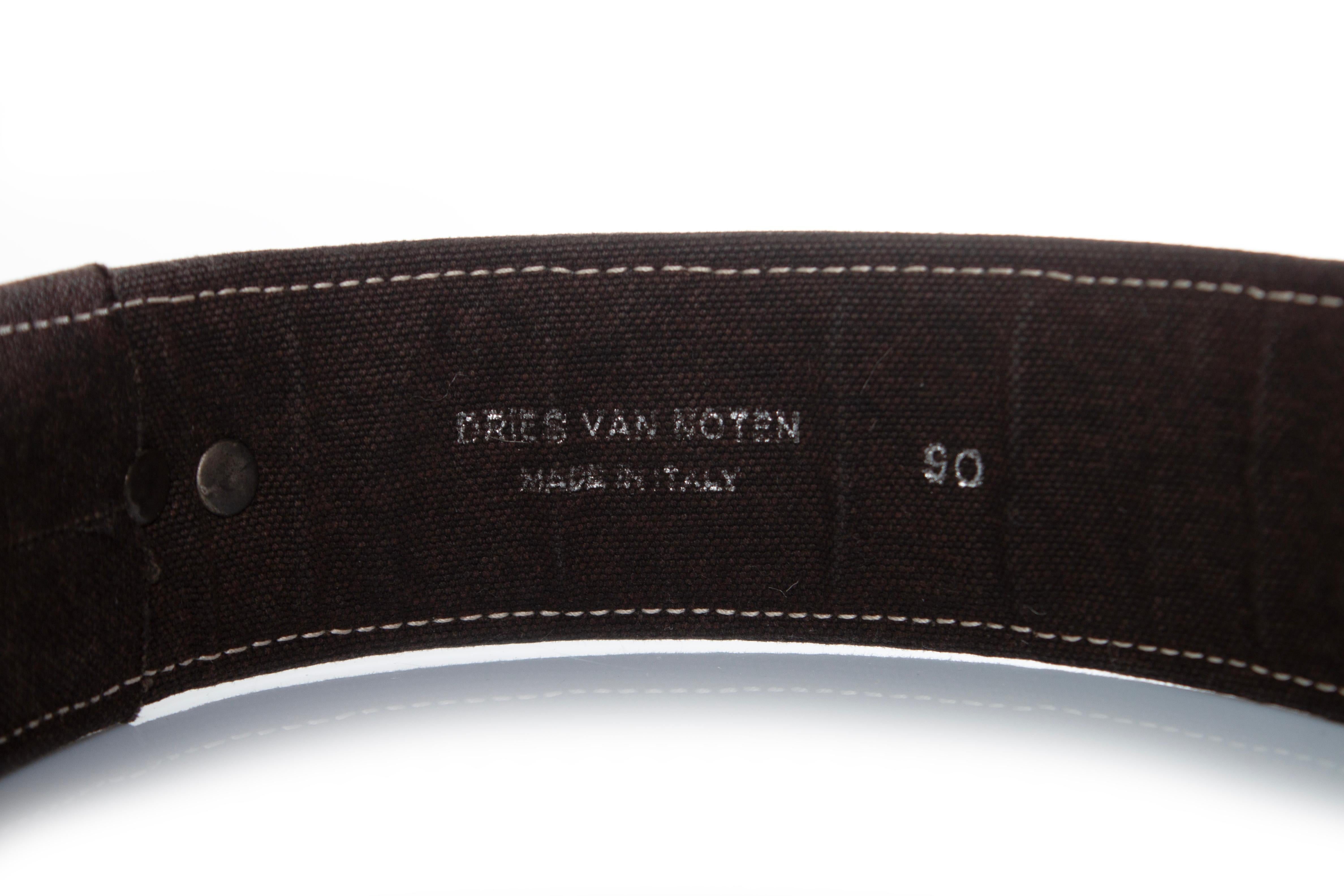Dries van noten, jacquard woven belt 1