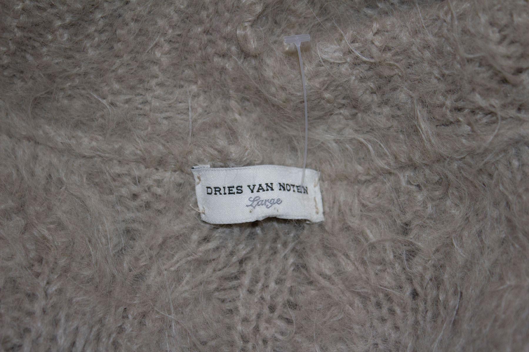 Dries Van Noten Knitted Wool Mix Jacket For Sale 1
