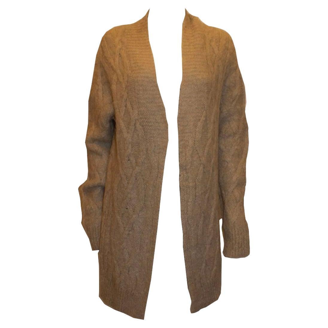 Dries Van Noten Knitted Wool Mix Jacket For Sale