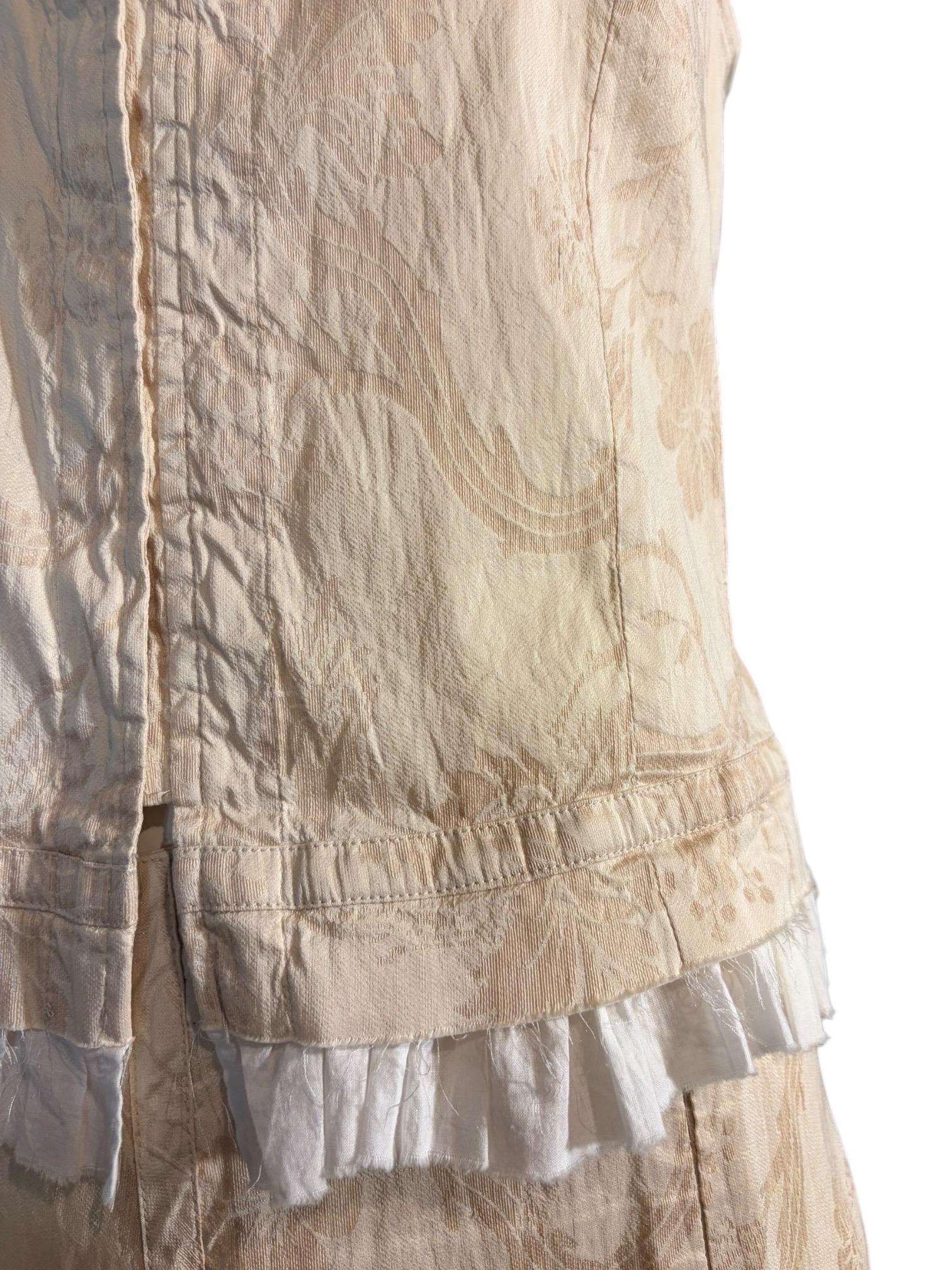 Dries Van Noten Fine anni '90, set di abiti con gonna a tre pezzi in jacquard color avorio in vendita 6