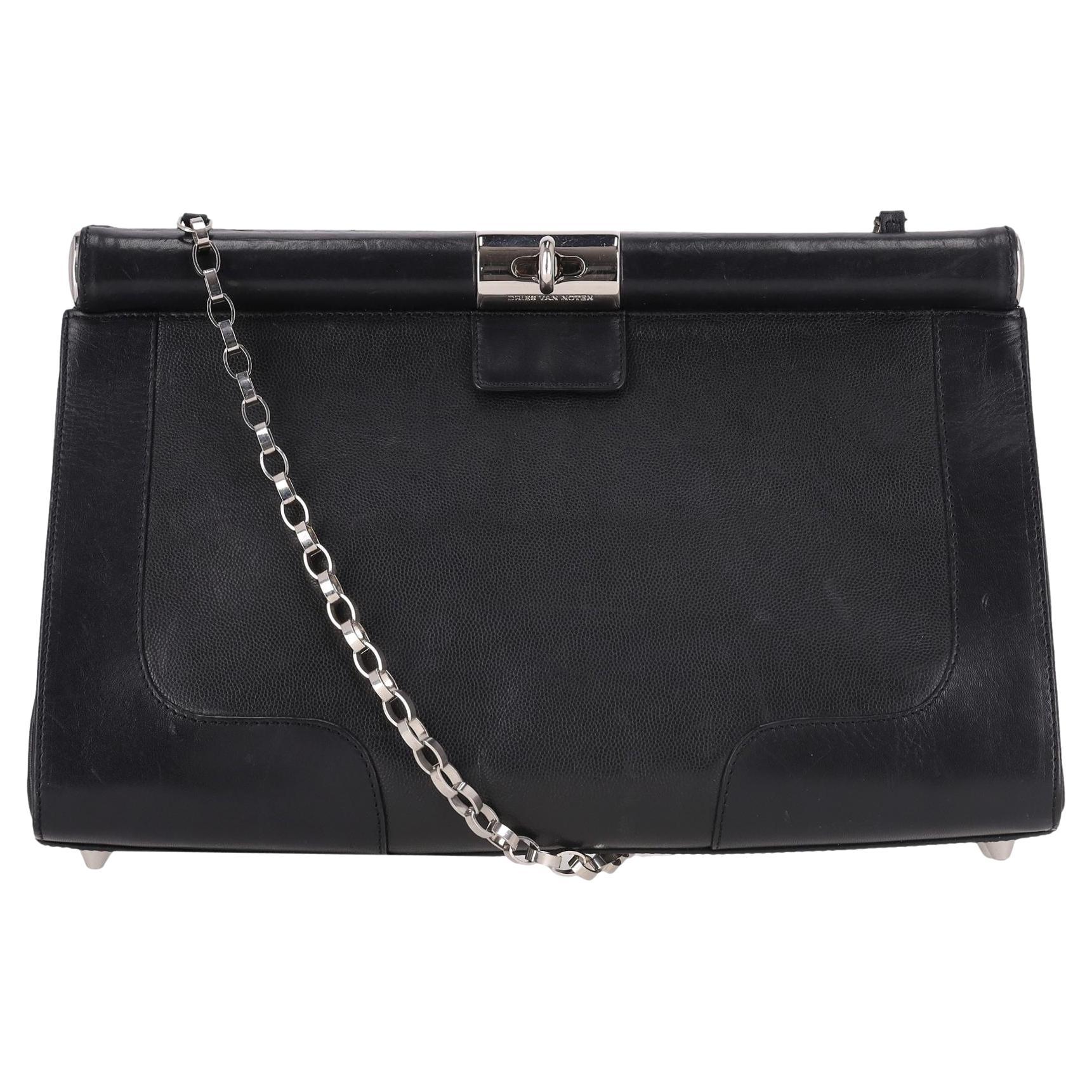 Bolso de piel con correa de cadena Dries van Noten en venta