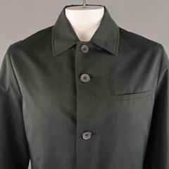 DRIES VAN NOTEN M Navy Cotton / Polyester Car Coat