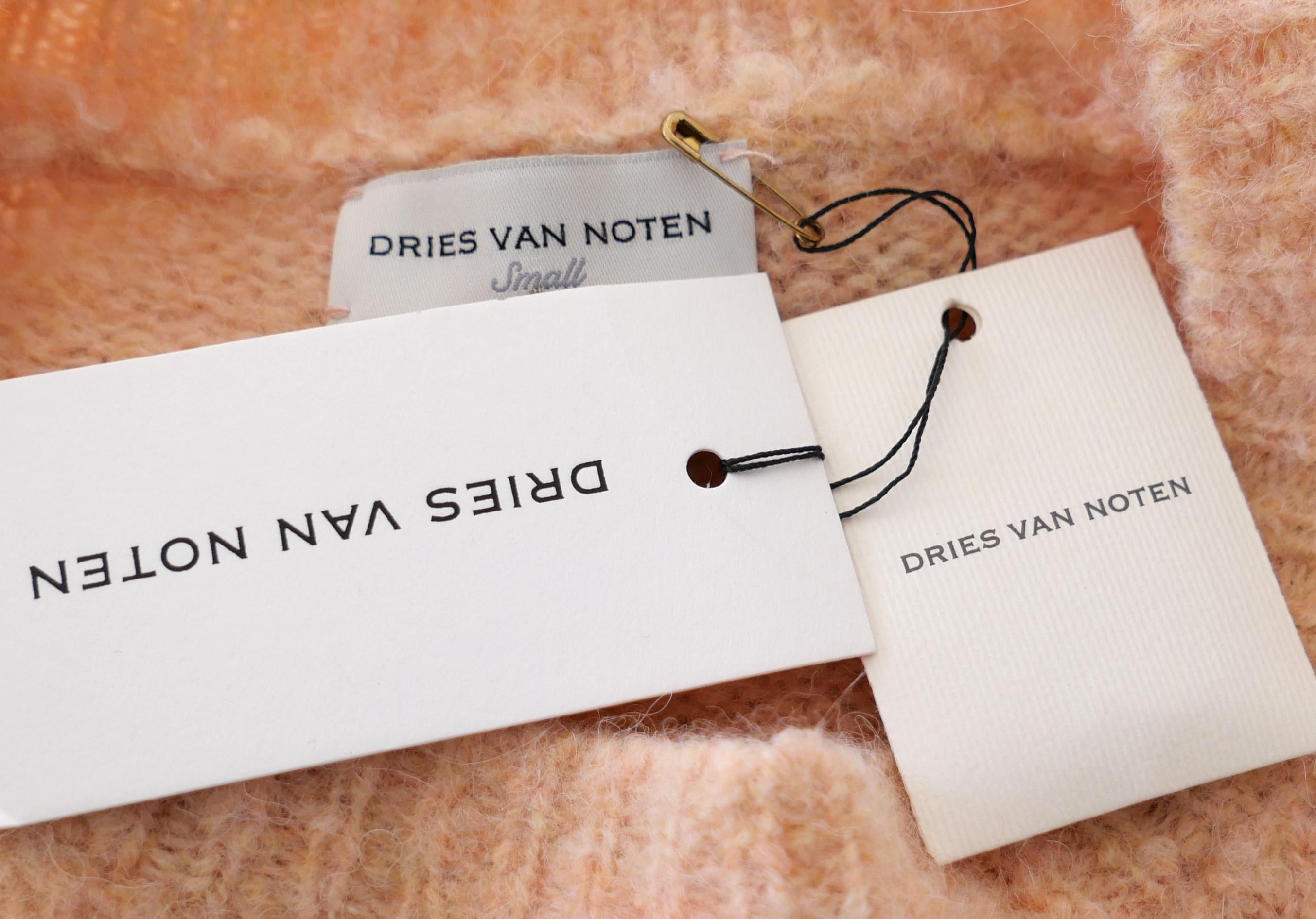 Uomo Dries van Noten Maglione Melbourne in Alpaca Pesca