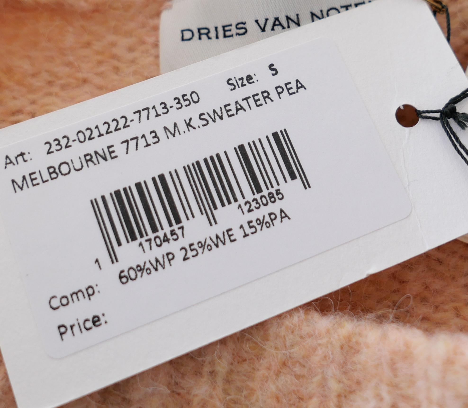 Dries van Noten Maglione Melbourne in Alpaca Pesca 1