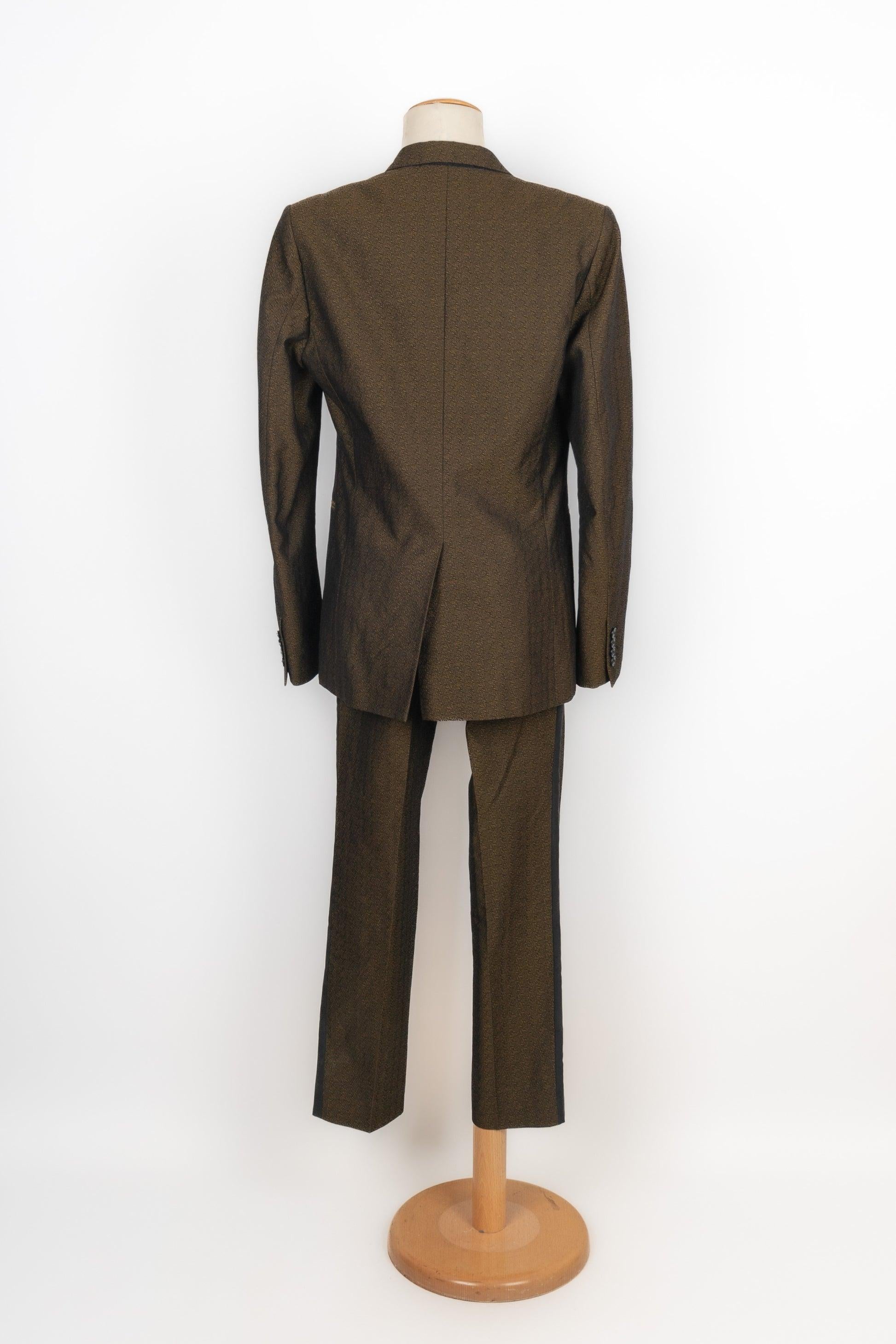 Black Dries Van Noten Men Golden-tone Suit Set For Sale