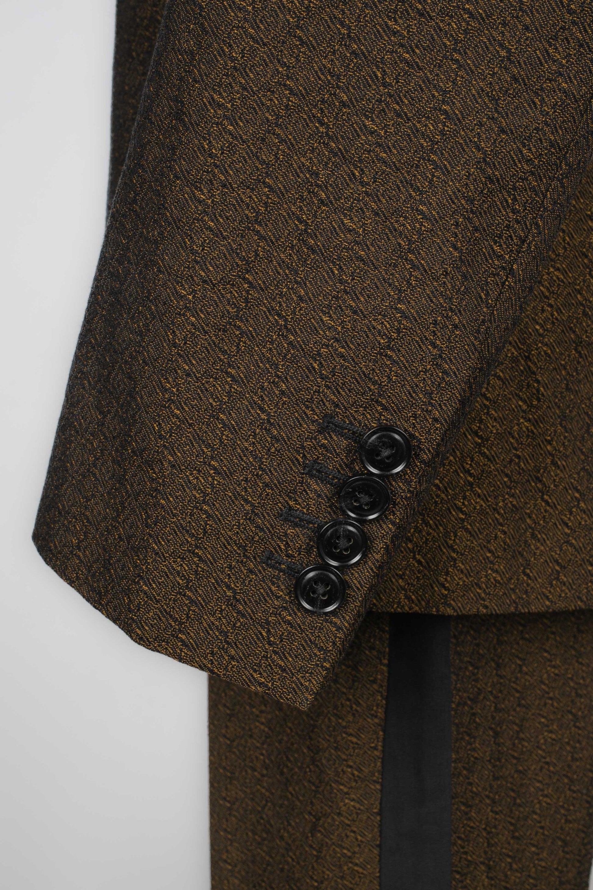 Dries Van Noten Men Golden-tone Suit Set For Sale 1