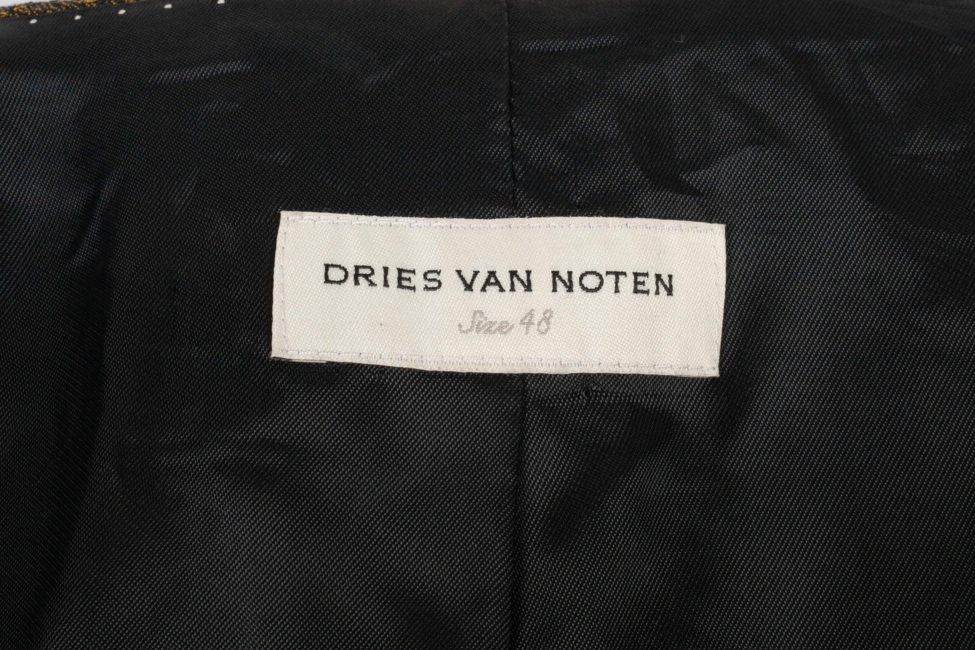 Dries Van Noten Men Golden-tone Suit Set For Sale 4