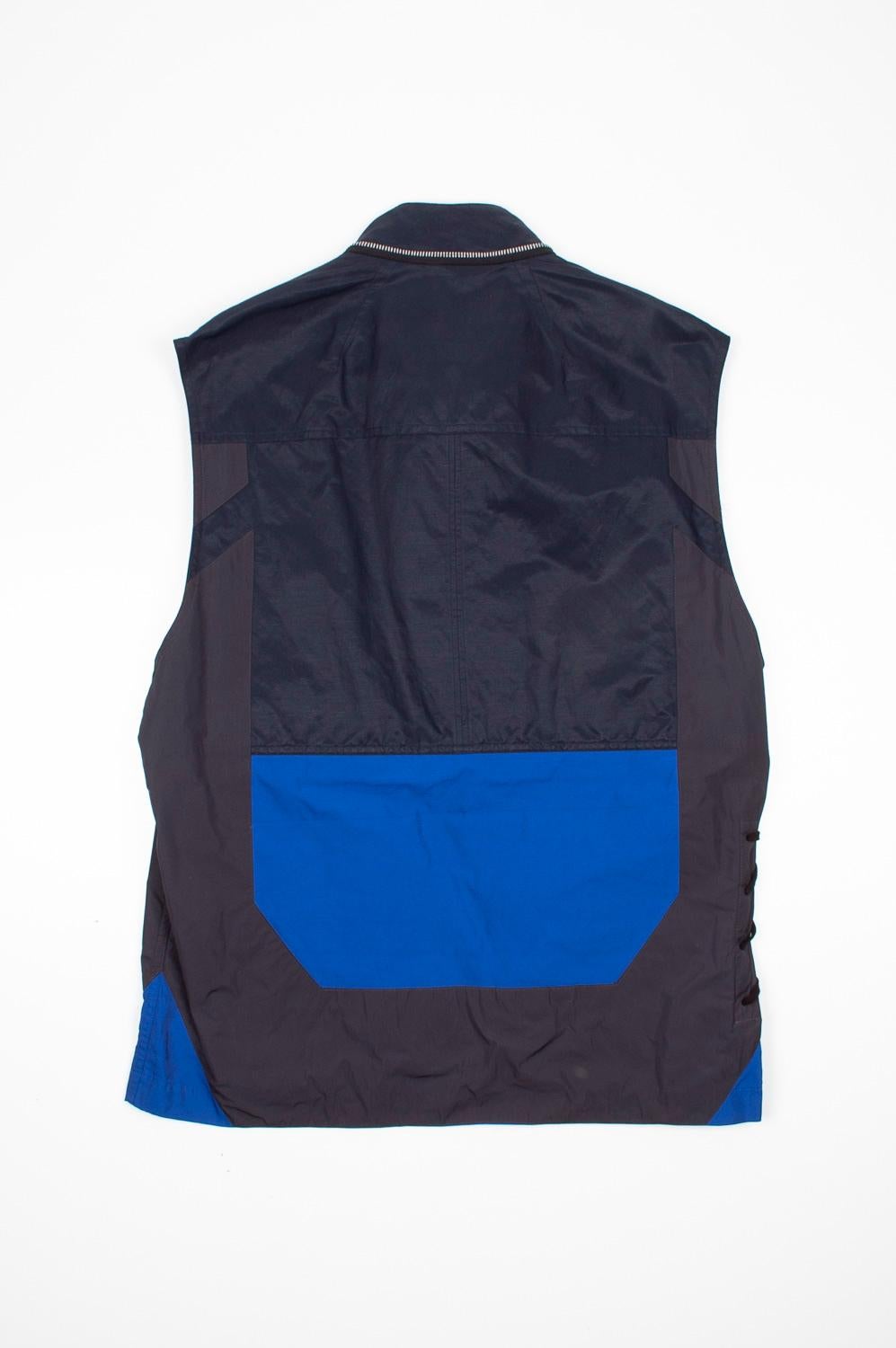 Dries Van Noten Men Jacket Anorak Sleeveless Size L In Excellent Condition For Sale In Kaunas, LT