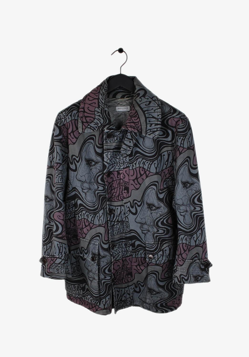 Black Dries Van Noten Men Jacket Coat Size L