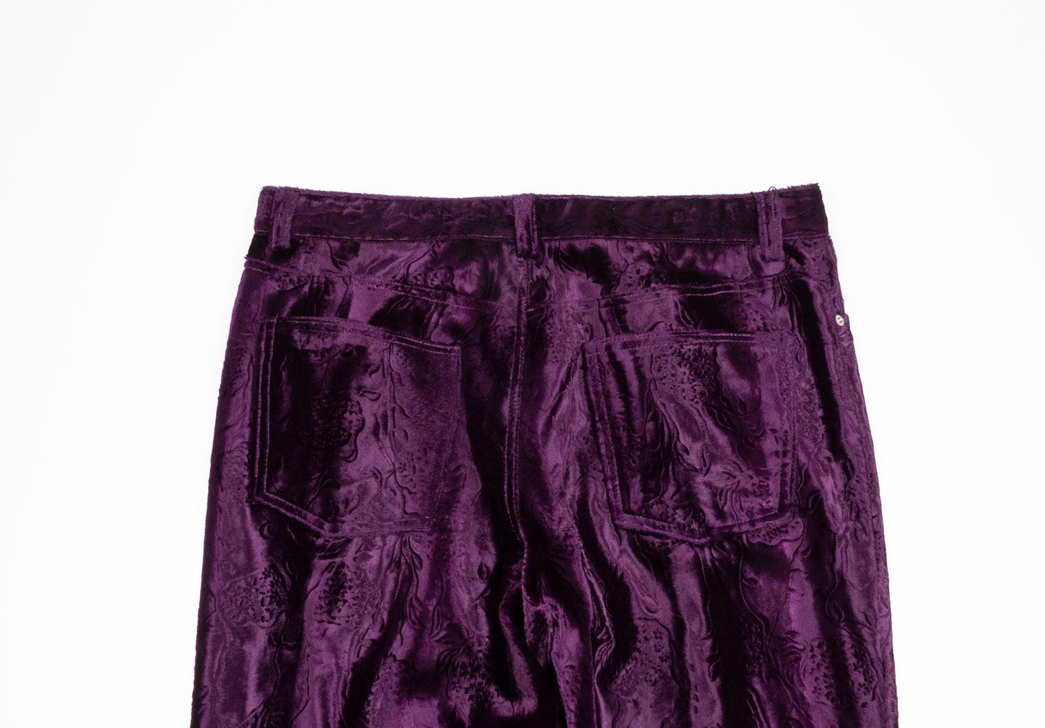 Dries Van Noten Men Pants Velour Wide Leg Size ITA50/Large In Excellent Condition In Kaunas, LT