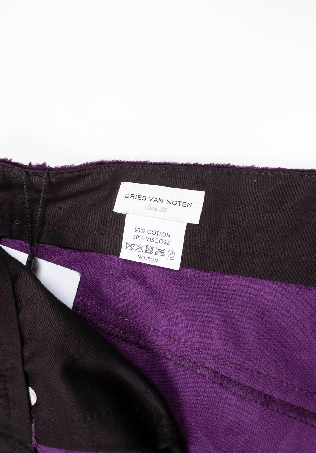 Men's Dries Van Noten Men Pants Velour Wide Leg Size ITA50/Large