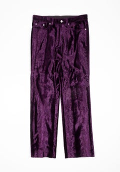 Dries Van Noten Men Pants Velour Wide Leg Size ITA50/Large