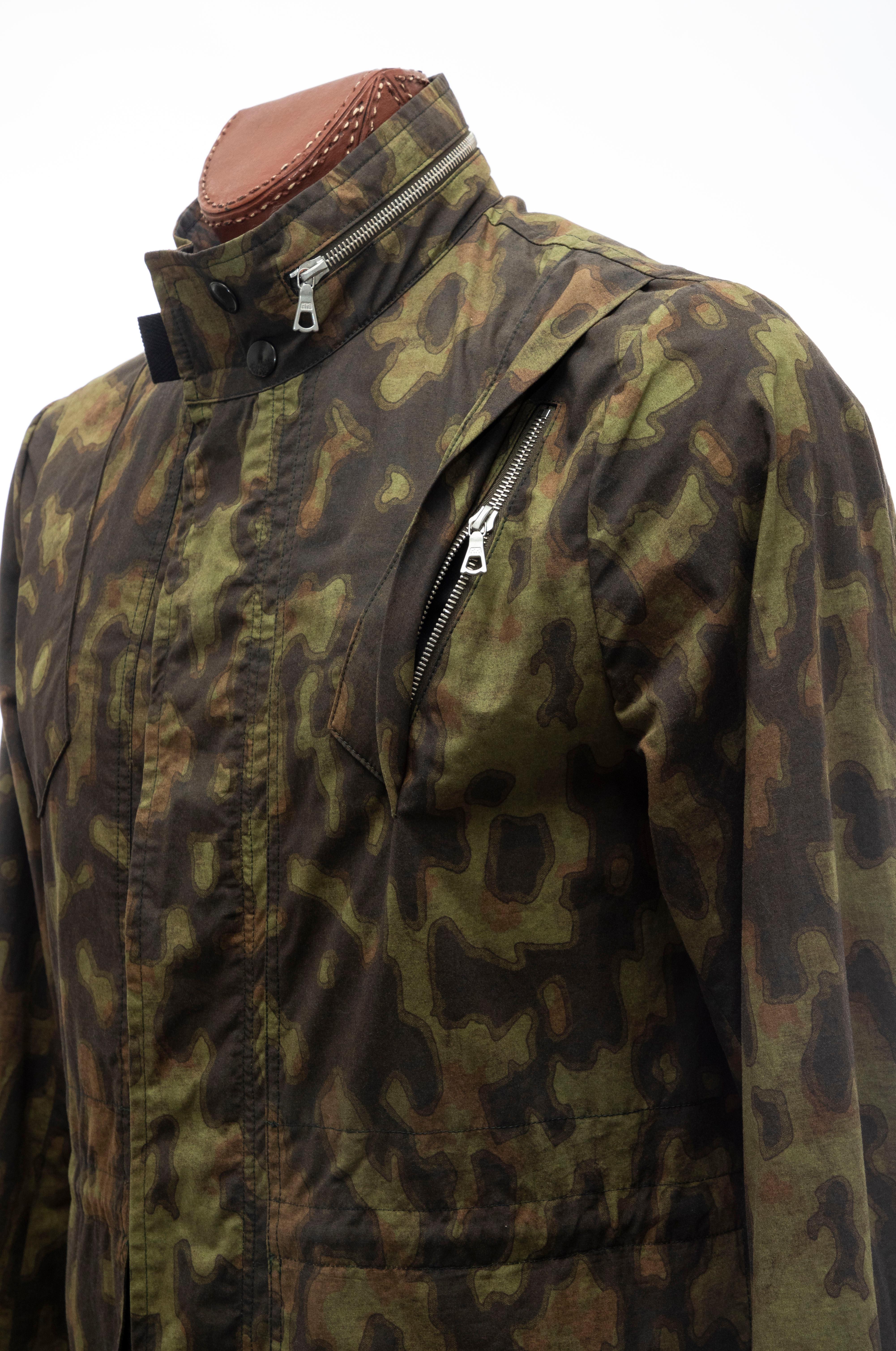 Dries Van Noten Men's Cotton Camouflage Jacket, Spring 2013 For Sale 5