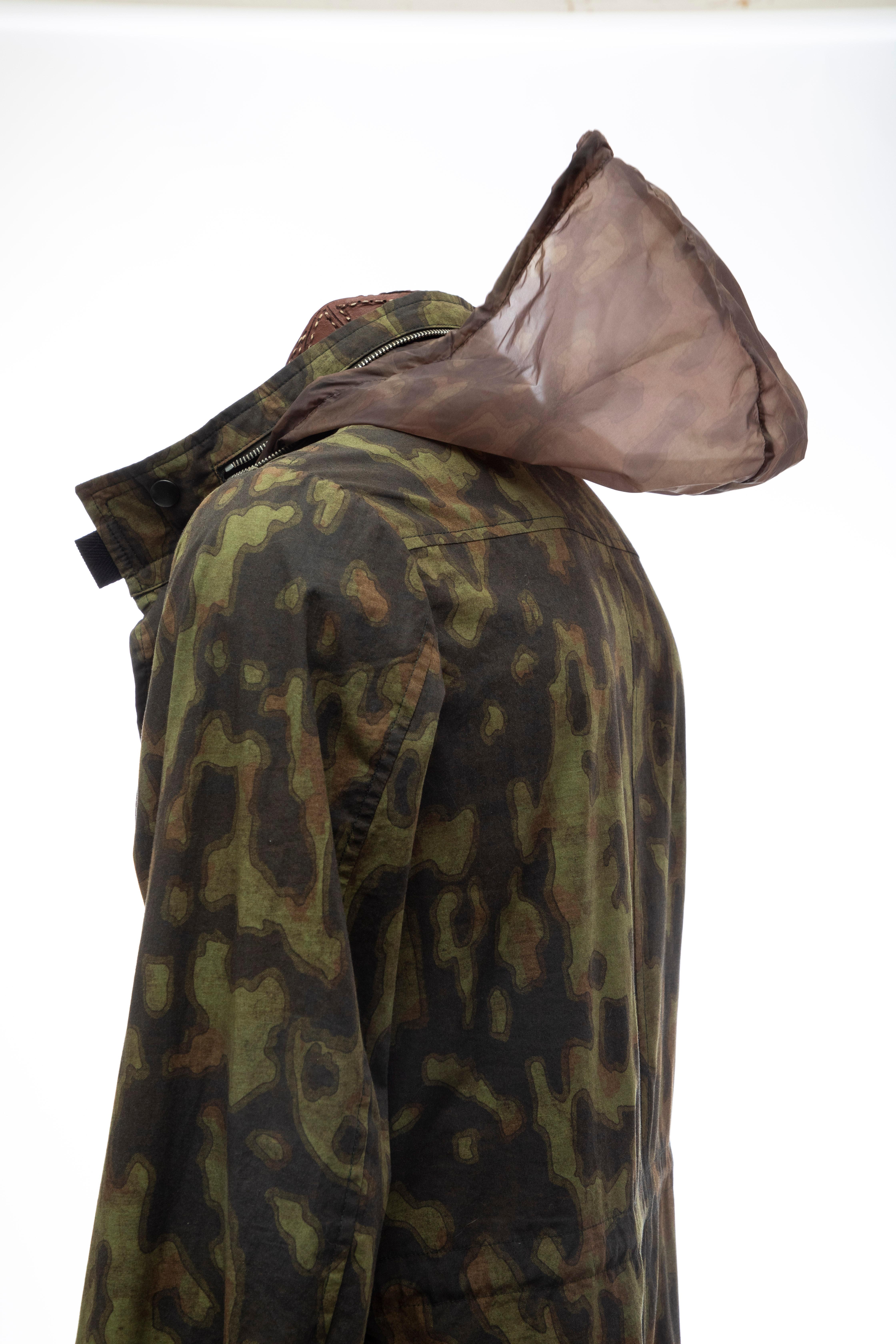 Dries Van Noten Men's Cotton Camouflage Jacket, Spring 2013 For Sale 7