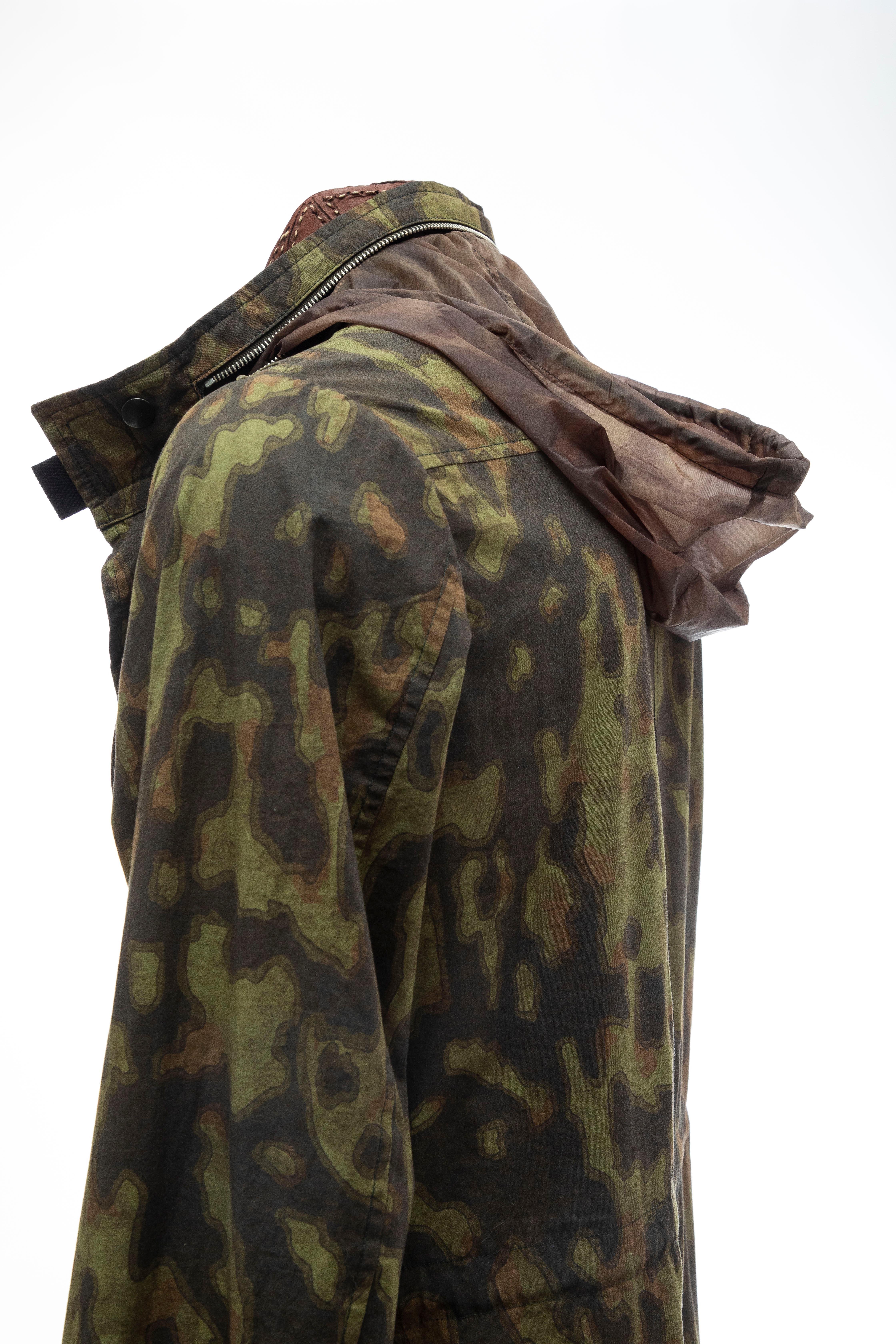 Dries Van Noten Men's Cotton Camouflage Jacket, Spring 2013 For Sale 8