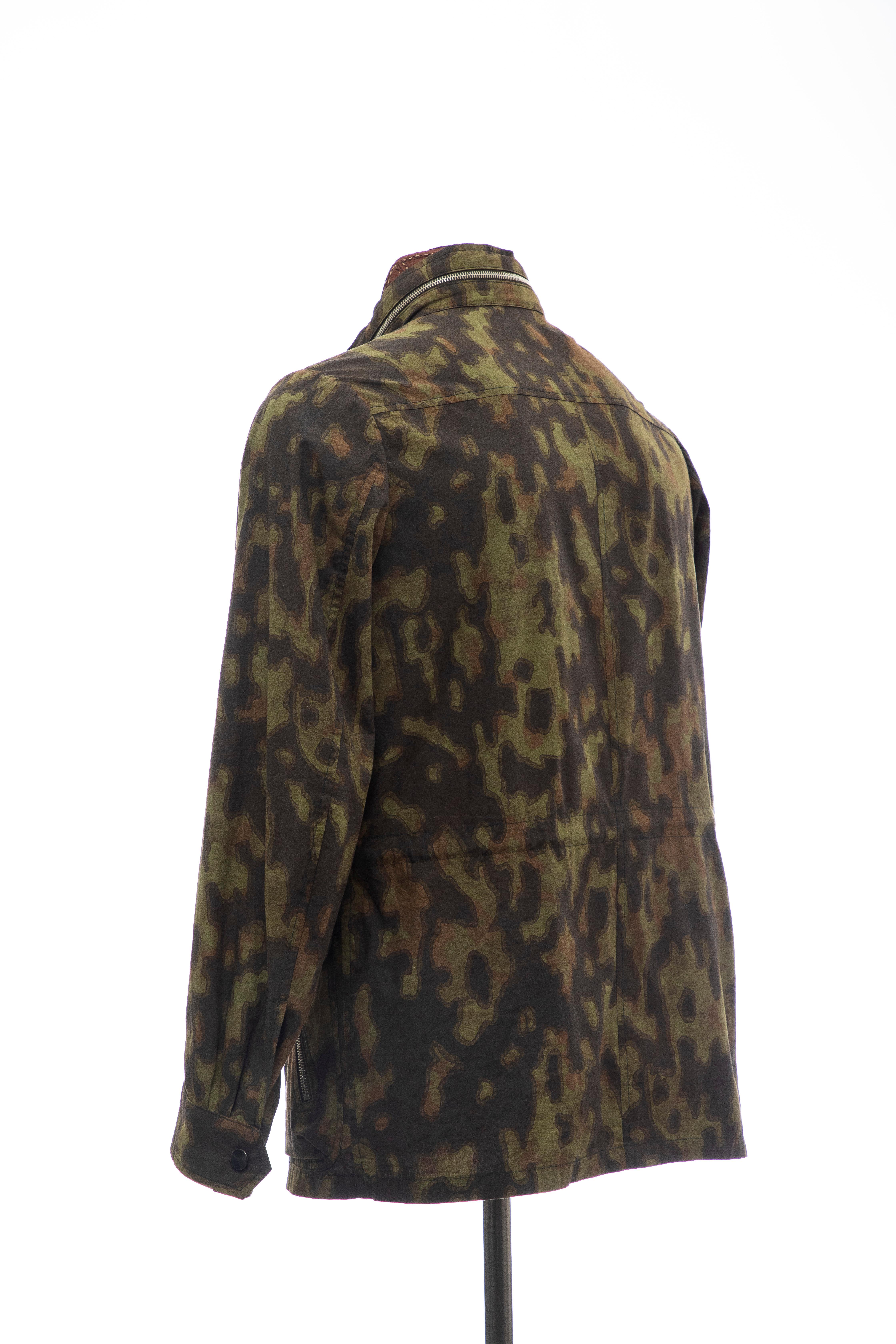 Dries Van Noten Men's Cotton Camouflage Jacket, Spring 2013 For Sale 1