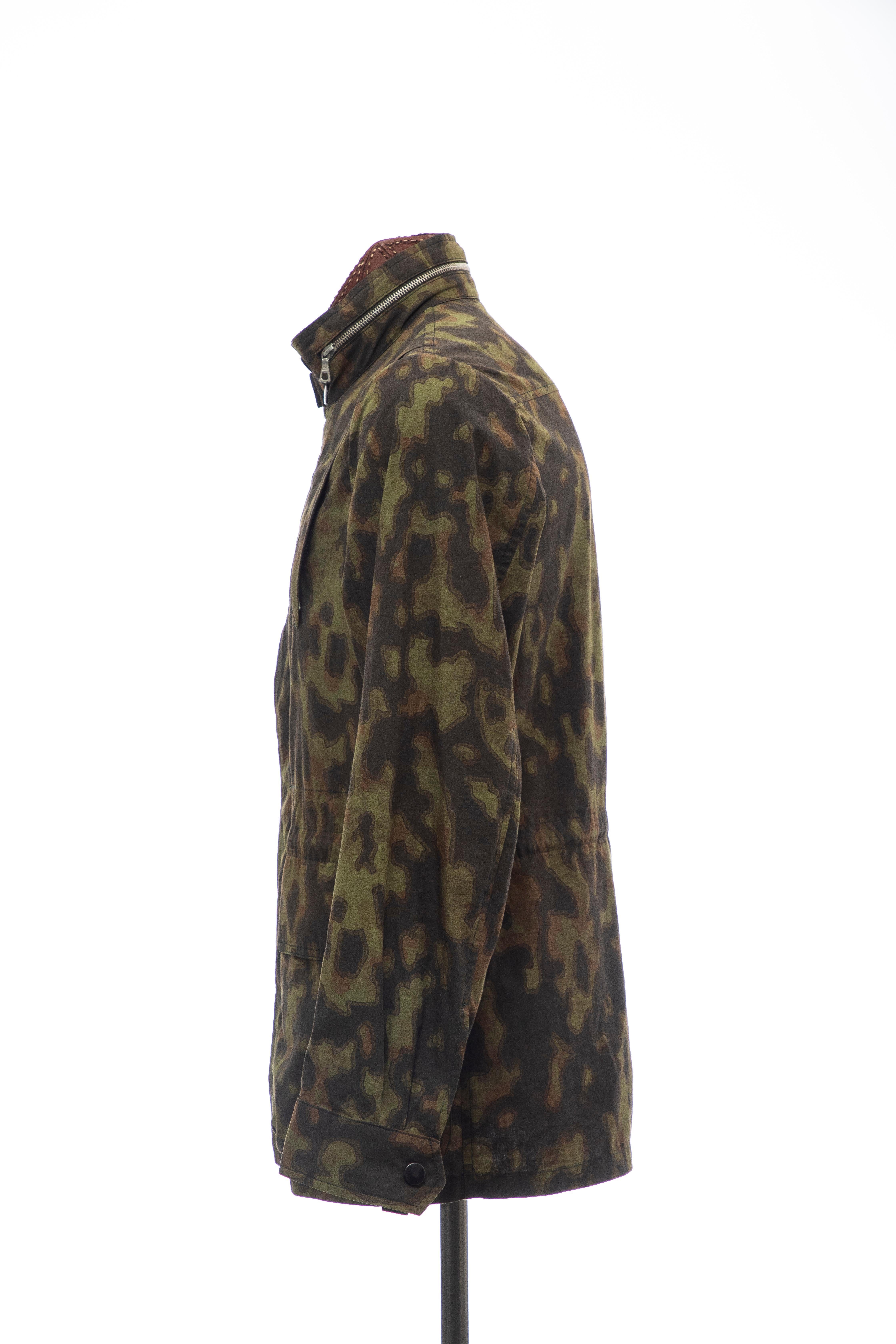 Dries Van Noten Men's Cotton Camouflage Jacket, Spring 2013 For Sale 2