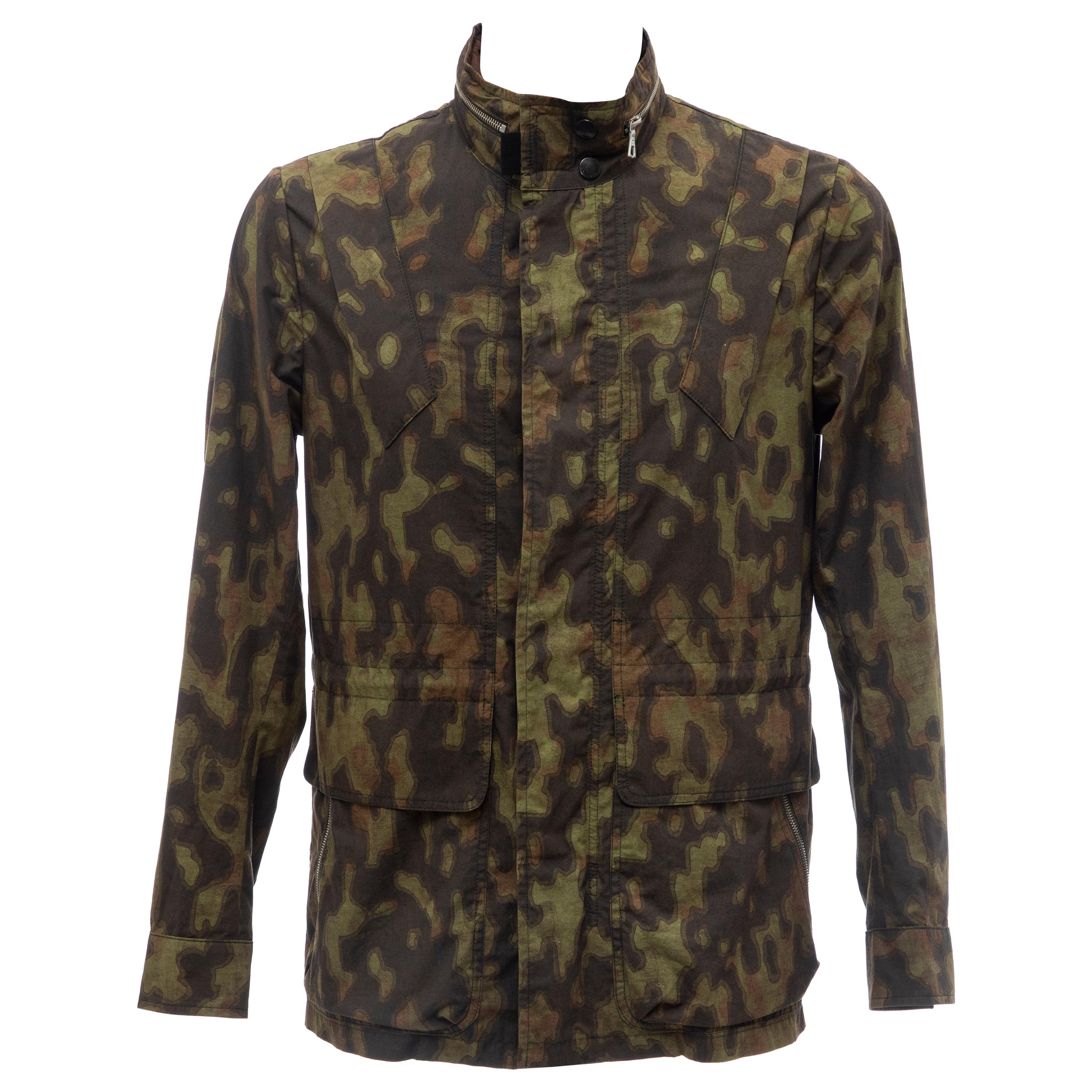 Dries Van Noten Men's Cotton Camouflage Jacket, Spring 2013 For Sale