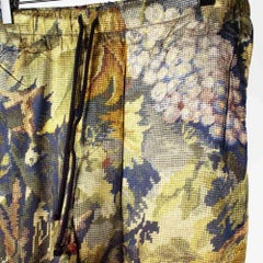 Dries van Noten Men's Multicolor Floral Viscose Pants, Size IT50 M/L