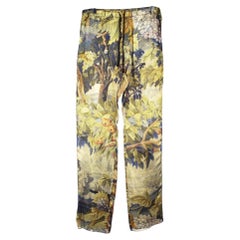 Dries van Noten Herrenhose aus Viskose mit mehrfarbigem Blumenmuster, Größe IT50 M/L