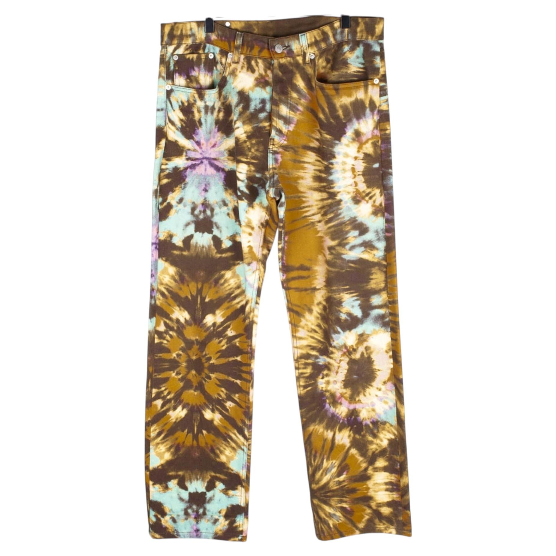 Vaqueros multicolores de Dries van Noten para hombre, talla 31, 100 % algodón, Italia