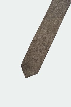 Dries Van Noten Herrenkrawatte aus Seidenmischung, schmal, in Bronzegrün, Einheitsgröße