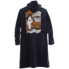 Dries Van Noten Men's Slate Cotton Vaughn Parka With Hood, Fall 2016