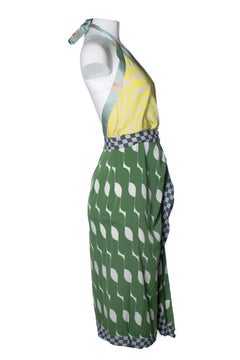 Dries van Noten, midi halter dress with print
