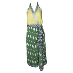 Dries van Noten, midi halter dress with print