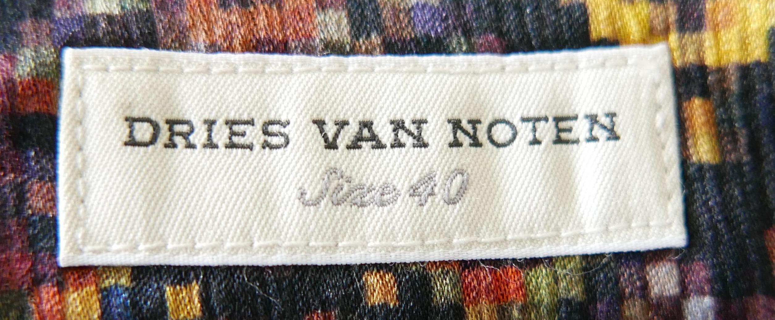 Dries Van Noten mixed print silk wrap skirt 1