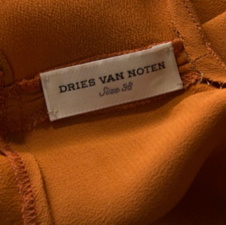 Dries Van Noten Multicolor Crepe Colorblock Top M In condizioni buone in vendita a Dubai, Al Qouz 2