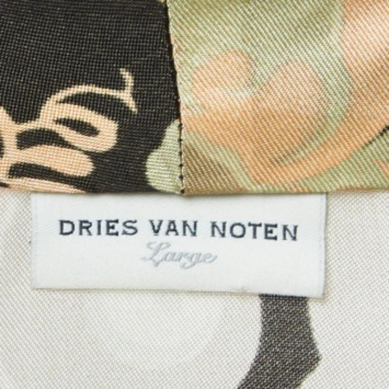 Dries van Noten - Giacca in raso con stampa floreale multicolore - L. In condizioni buone in vendita a Dubai, Al Qouz 2