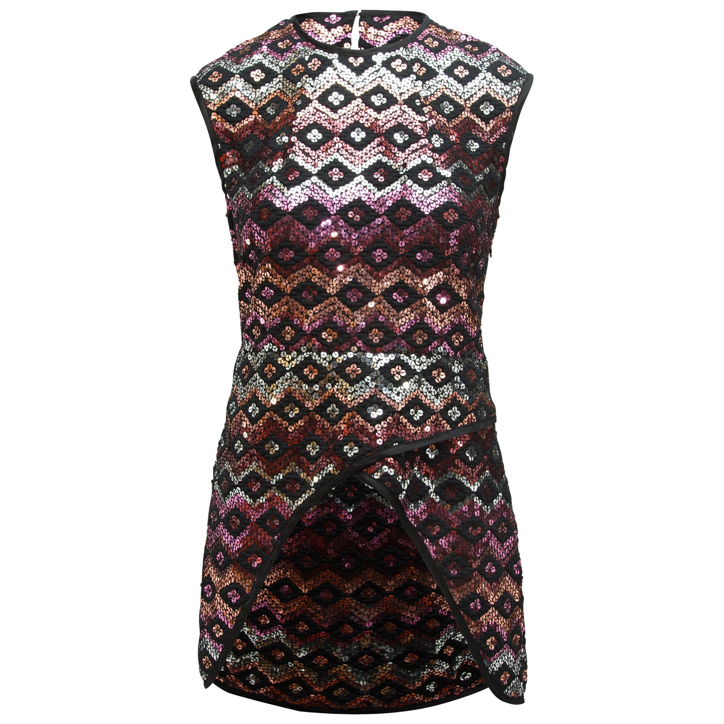 Recent Dries Van Noten Silk Sequin Top