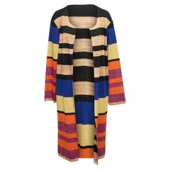 Dries Van Noten Multicolor Striped Longline Cardigan